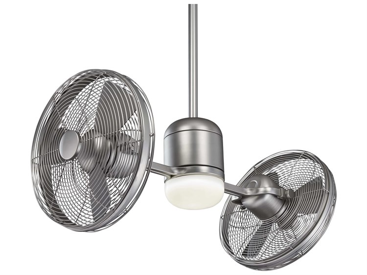 Minka Aire Gyro Elemental Brushed Steel 42 Wide Led Indoor