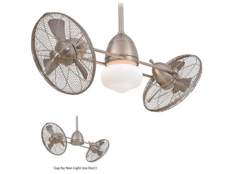 Minka Aire Gyro Wet Brushed Nickel 42 Wide Outdoor Ceiling Fan