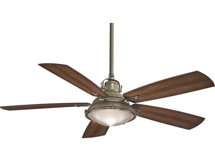 Minka Aire Weathered Aluminum 56 Wide Two Light Outdoor Ceiling Fan 