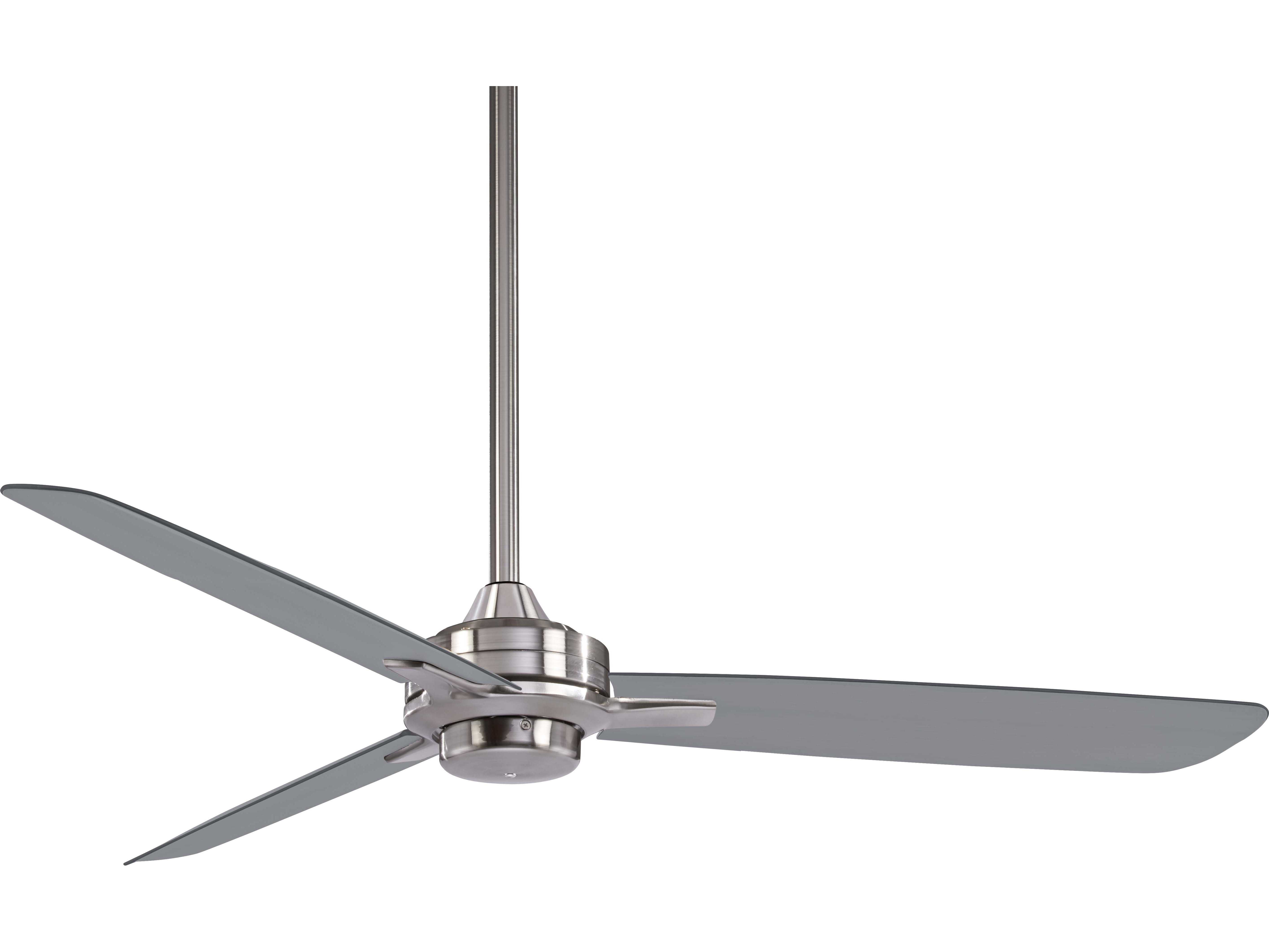 Minka-Aire Rudolph Brushed Nickel with Silver Blades 52 ...