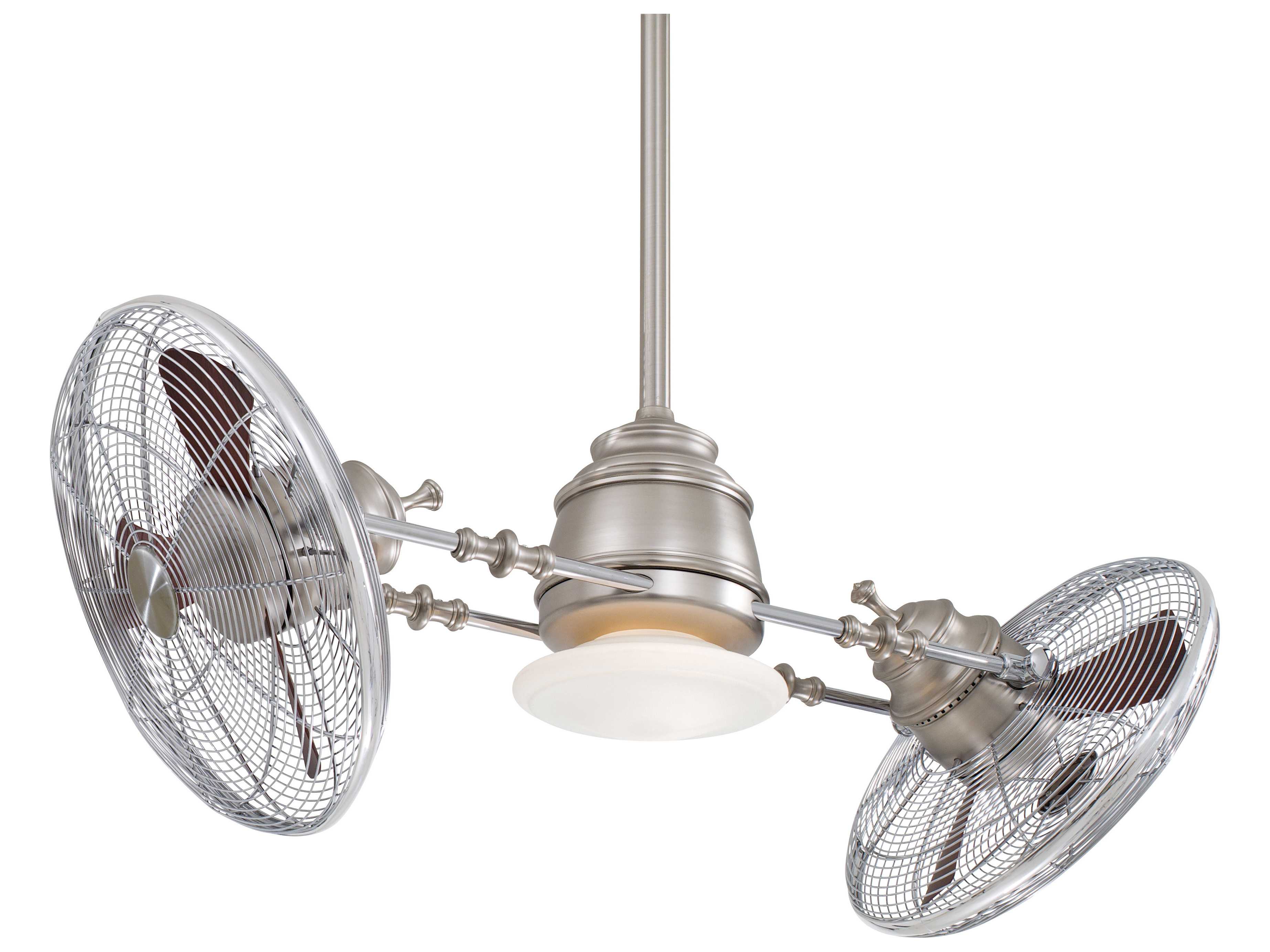 Minka Aire Vintage Gyro Brushed Nickel Chrome 42 Wide Indoor Ceiling Fan