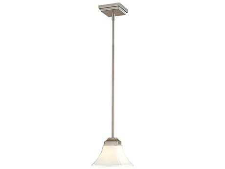 Minka Lavery Agilis 1-Light Brushed Nickel Glass Empire Mini Pendant