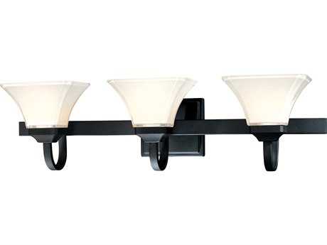 Minka Lavery Agilis 32" Wide Black Glass Vanity Light