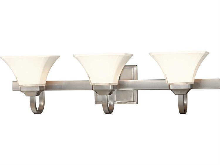 Minka Lavery Agilis 32" Wide Brushed Nickel Glass Vanity Light