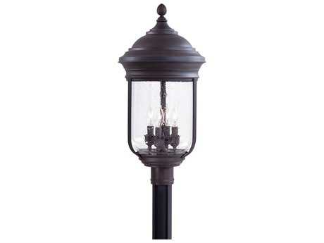 Minka Lavery Abbey Lane Iron Oxide Glass Outdoor Post Light | 9156-A357