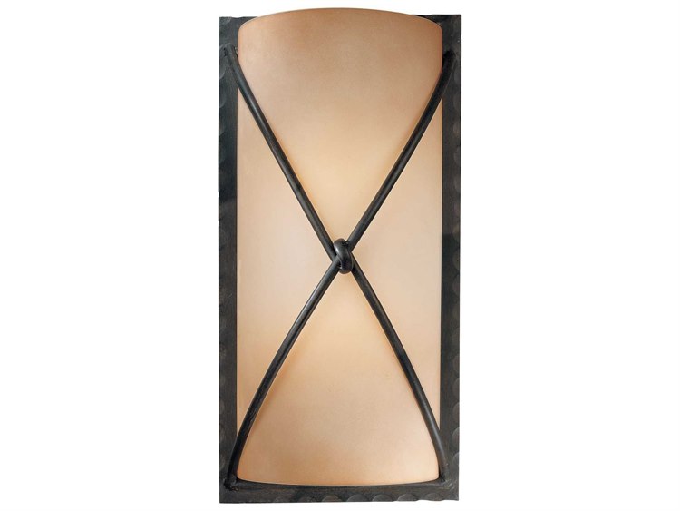 Minka Lavery Aspen Ii 2-Light Bronze Glass Wall Sconce