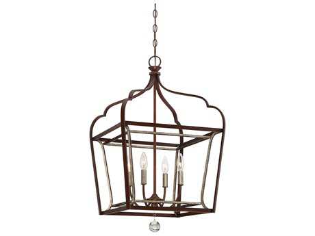 Minka Lavery Astrapia 4-Light Dark Rubbed Sienna With Aged Silver Brown Candelabra Chandelier