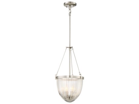 Minka Lavery Atrio 3-Light Brushed Nickel Glass Geometric Pendant