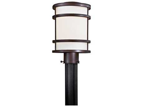 Minka Lavery Bay View Oil Rubbed Bronze Glass Outdoor Post Light