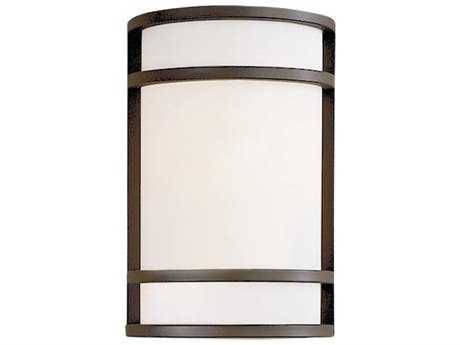 Minka Lavery Bay View Oil Rubbed Bronze Glass Outdoor Wall Light