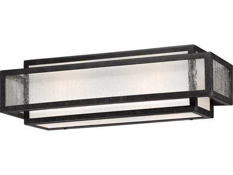 Minka Lavery Camden Square Aged Charcoal Black Glass LED Vanity Light