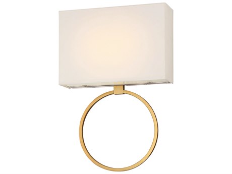 Minka Lavery Chassell 1-Light Painted Honey Gold Glass LED Wall Sconce