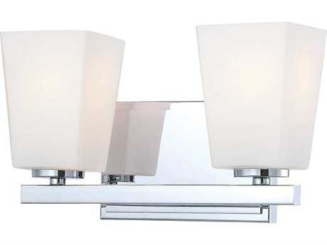 Minka Lavery City Square 12" Wide Chrome Glass Vanity Light