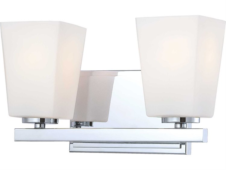 Minka Lavery City Square Chrome Glass Vanity Light