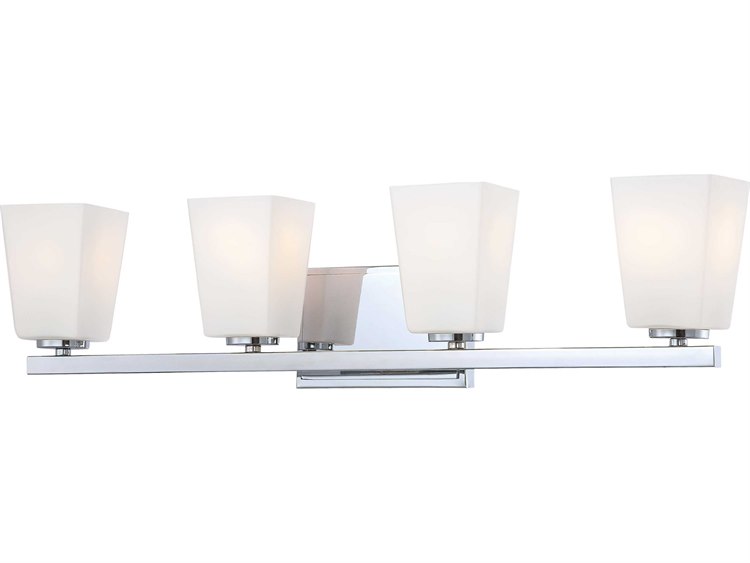 Minka Lavery City Square Chrome Glass Vanity Light