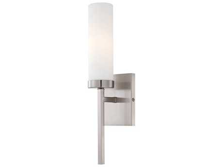 Minka Lavery Compositions Brushed Nickel Glass Wall Sconce
