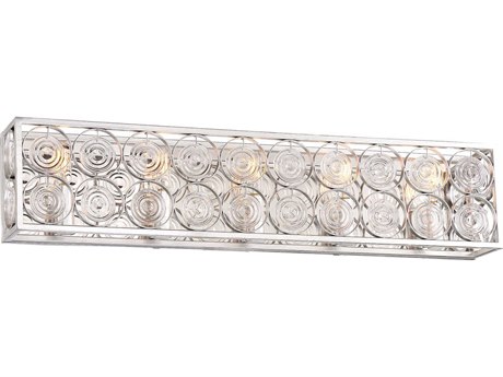 Minka Lavery Culture Chic 5-Light Catalina Silver Glass Vanity Light