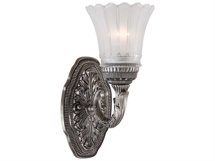 Minka Lavery Europa Brushed Nickel Glass Wall Sconce