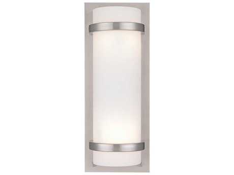 Minka Lavery Fieldale Lodge 2-Light Brushed Nickel Glass Wall Sconce