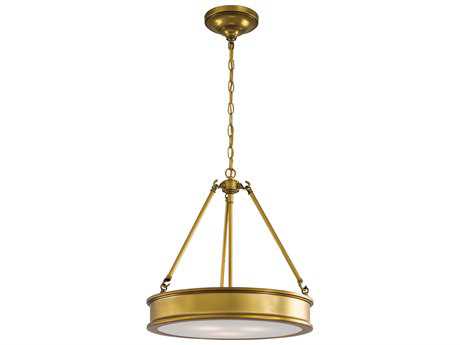 Minka Lavery Harbour Point 3-Light Liberty Gold Drum Round Pendant