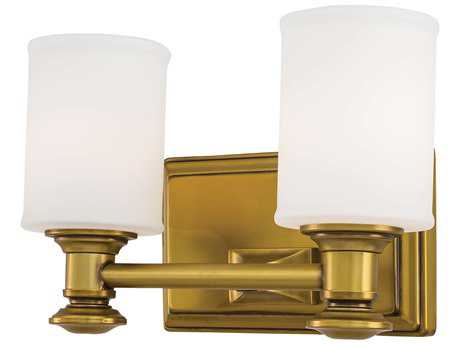 Minka Lavery Harbour Point 11" Wide Liberty Gold Glass LED Vanity Light