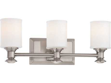 Minka Lavery Harbour Point 19" Wide Brushed Nickel Glass LED Vanity Light