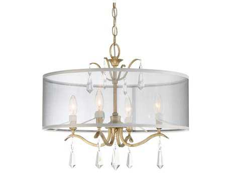Minka Lavery Laurel Estate 4-Light Brio Gold Drum Pendant