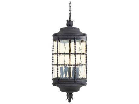 Minka Lavery Mallorca Spanish Iron Glass Outdoor Hanging Light