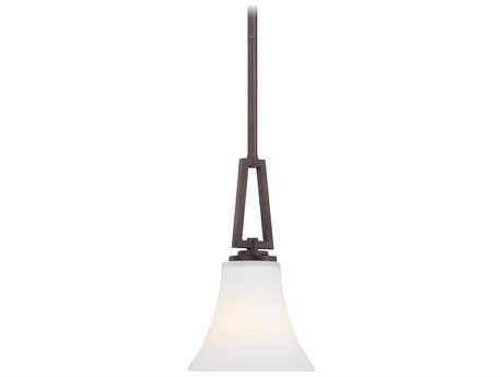 Minka Lavery Middlebrook 1-Light Vintage Bronze Glass Bell Mini Pendant