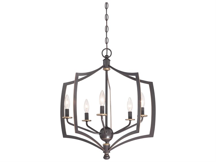 Minka Lavery Middletown 5-Light Downton Bronze Gold Candelabra Chandelier