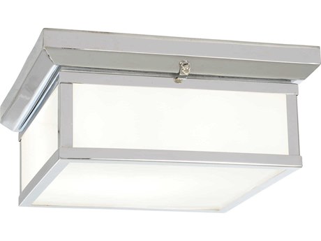 Minka Lavery Mount 2-Light Chrome Glass Flush