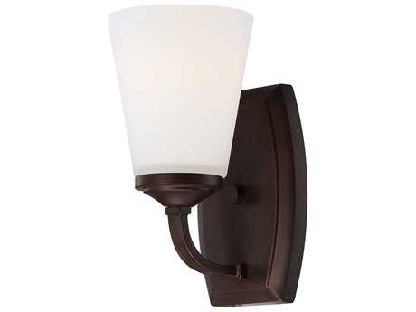 Minka Lavery Overland Park Vintage Bronze Glass Wall Sconce