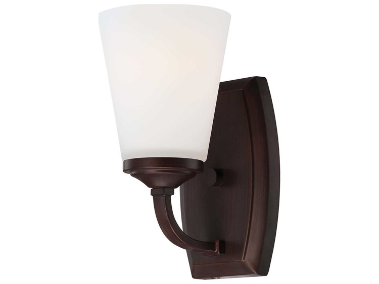 Minka Lavery Overland Park Vintage Bronze Glass Wall Sconce