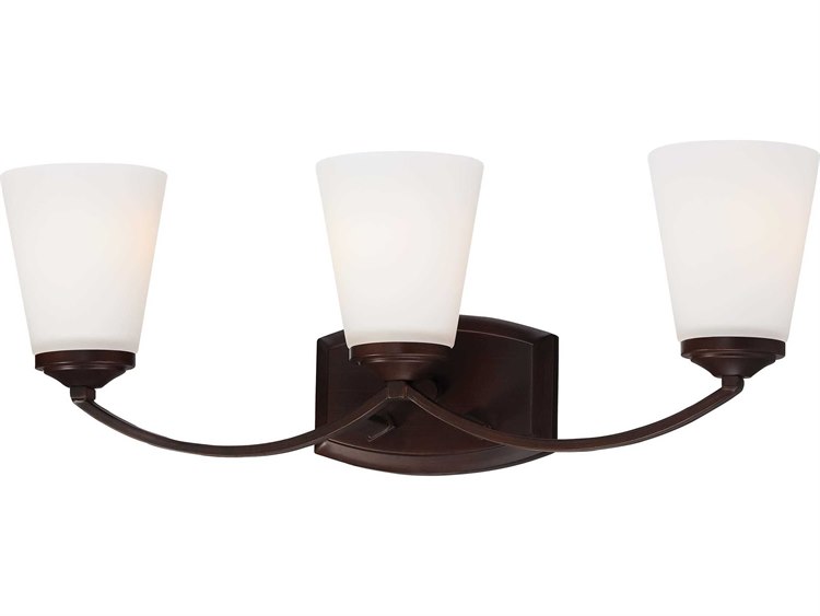 Minka Lavery Overland Park Vintage Bronze Glass Vanity Light