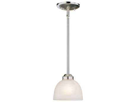 Minka Lavery Paradox 1-Light Brushed Nickel Glass Dome Mini Pendant