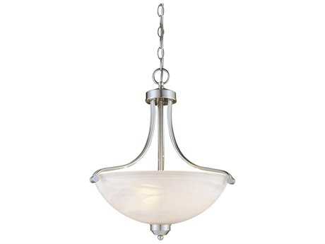 Minka Lavery Paradox 3-Light Brushed Nickel Glass Bowl Pendant