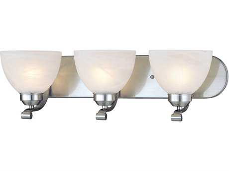 Minka Lavery Paradox 24" Wide 3-Light Brushed Nickel Glass LED Vanity Light