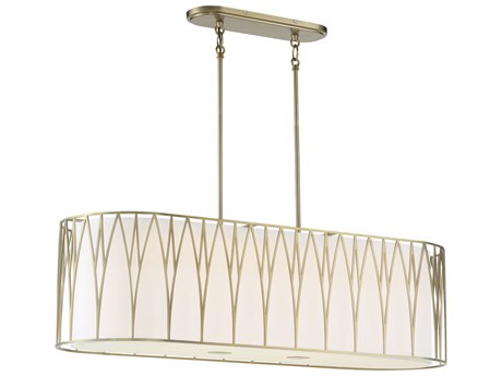 Minka Lavery Regal Terrace 6-Light Soft Brass LED Linear Island Pendant