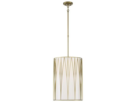 Minka Lavery Regal Terrace 1-Light Soft Brass LED Cylinder Linear Pendant
