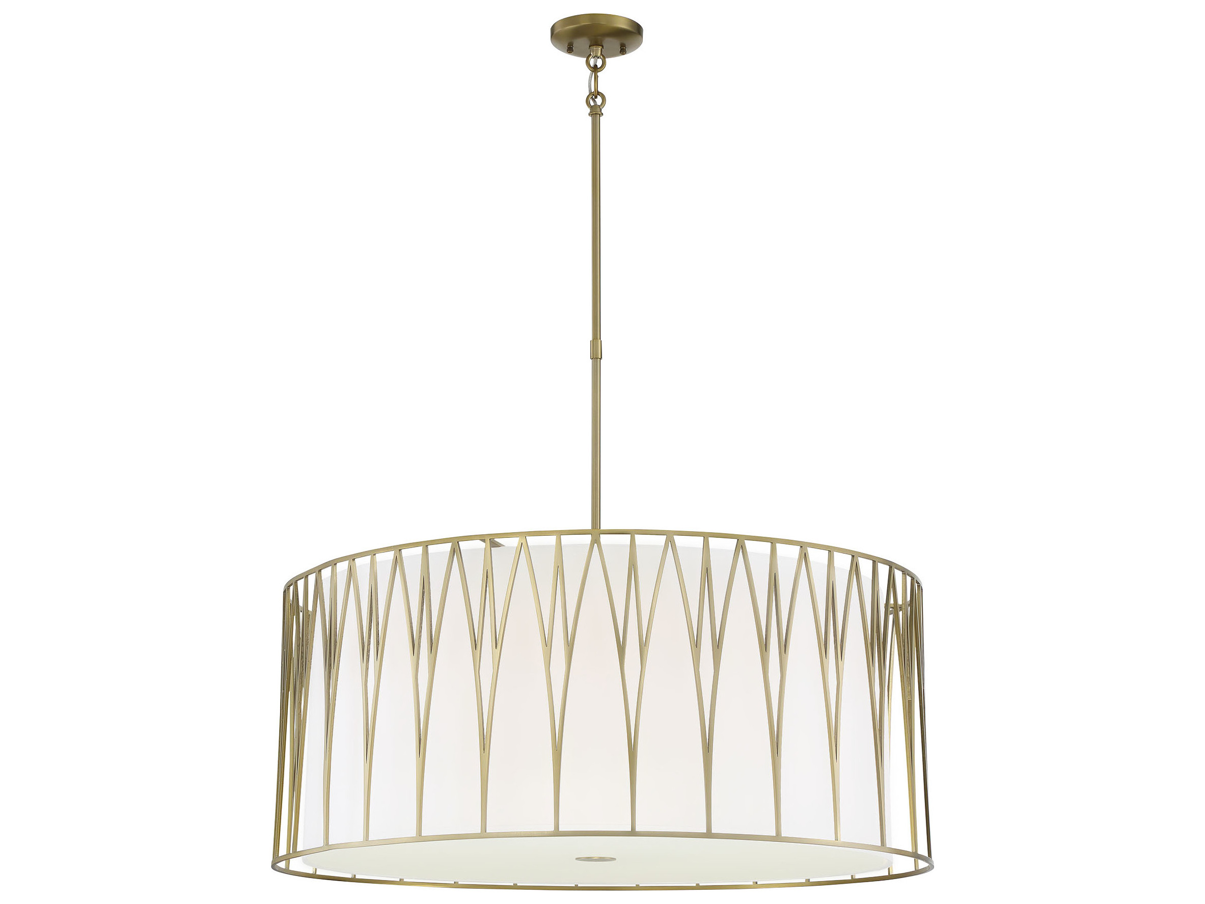 Minka Lavery Regal Terrace Soft Brass 6-light 32'' Wide LED Pendant ...