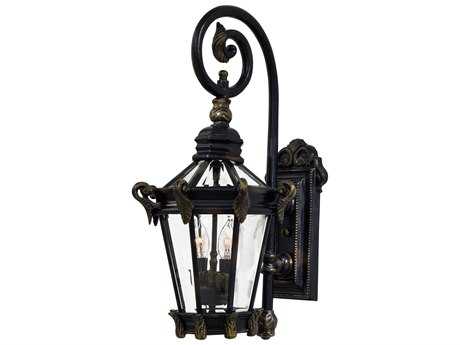 Minka Lavery Stratford Hall Heritage with Gold Highlights Glass Outdoor Wall Light