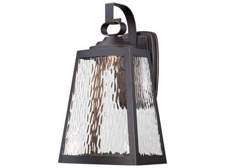 Minka Lavery Talera Oil Rubbed Bronze with Gold Highlights Glass LED Outdoor Wall Light