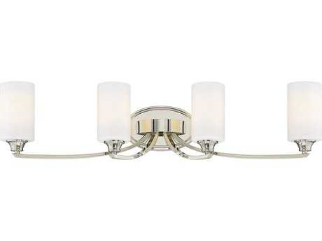 Minka Lavery Tilbury Polished Nickel Glass Vanity Light