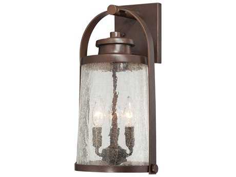 Minka Lavery Harrison Vintage Rust Glass Outdoor Wall Light | MGO869261