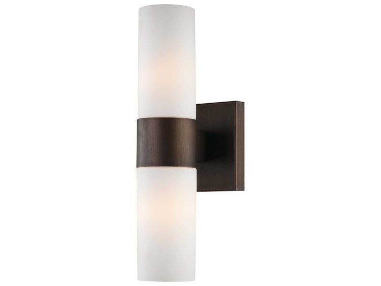 Minka Lavery Copper Bronze Patina Glass Wall Sconce