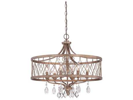Minka Lavery West Liberty 6-Light Olympus Gold Crystal Candelabra Chandelier