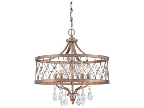 Minka Lavery West Liberty 5-Light Olympus Gold Crystal Candelabra Chandelier