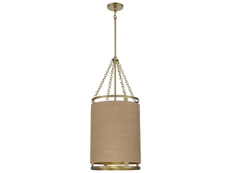 Minka Lavery Windward Passage 4-Light Soft Brass Cylinder Pendant