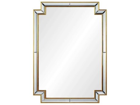 Mirror Home Distressed Gold Leaf 30''W x 40''H Wall Mirror | MIH20332DGL