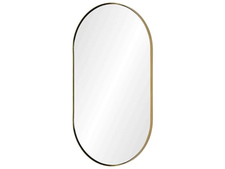 Mirror Home Burnished Brass Oval Wall Mirror